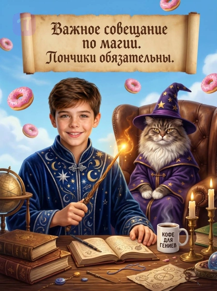 Волшебник с котом