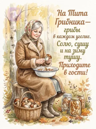 Тит Листопадник и грибы