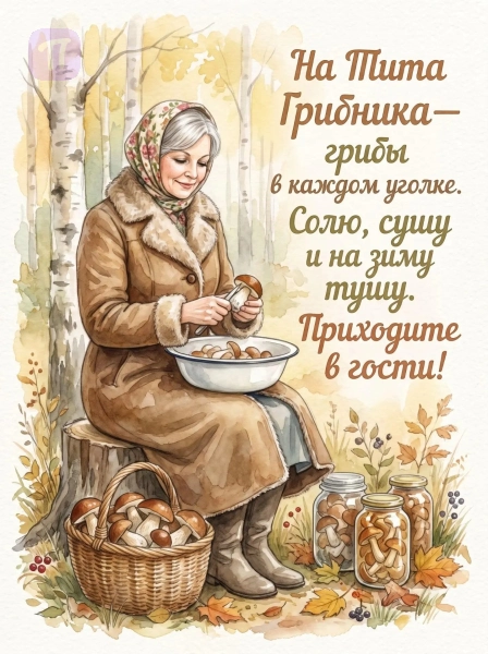 Тит Листопадник и грибы