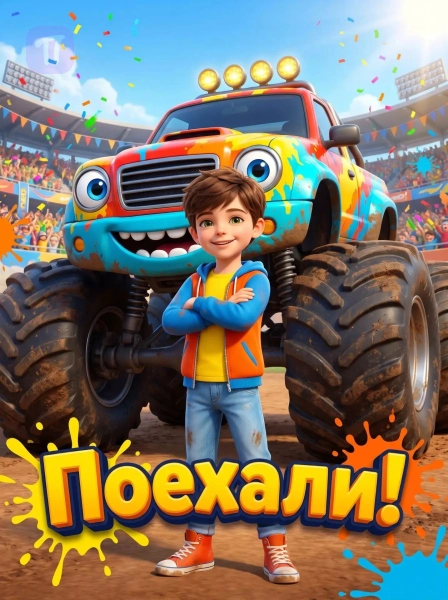 Мальчик с монстр-траком