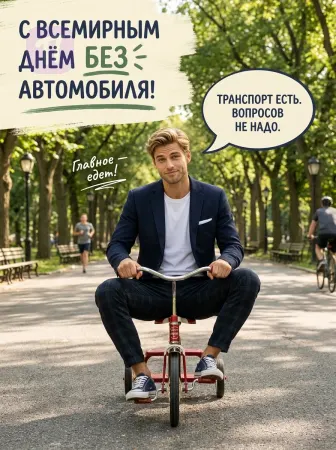 Верхом на велосипеде