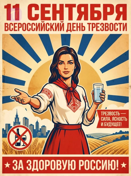Патриотичный плакат трезвости