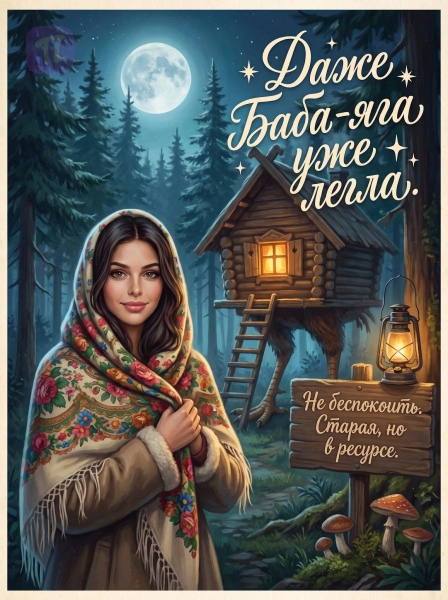 Тихая ночь у избушки