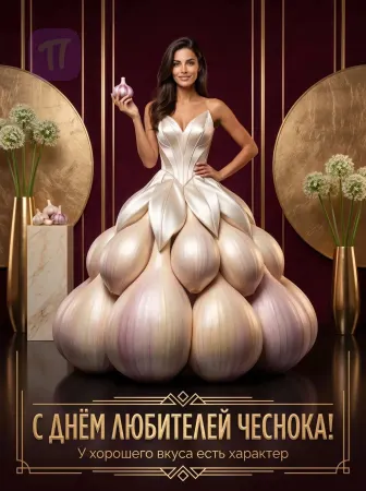 Роскошное чесночное платье