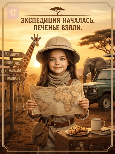 Девочка-исследователь сафари