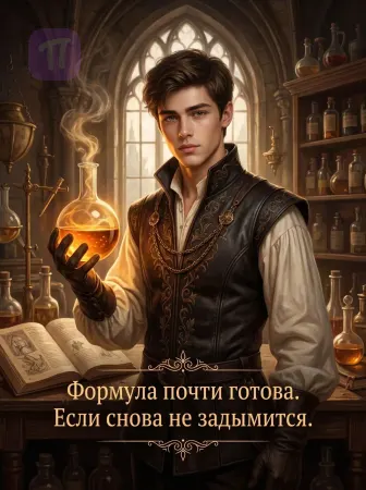 Юный алхимик с колбой