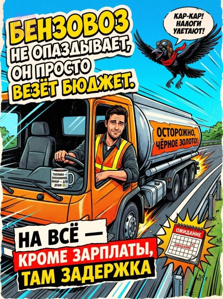 Комикс про бензовоз