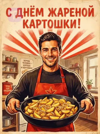 Советский картофельный плакат