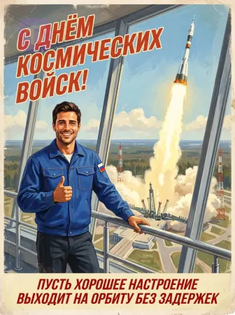 Ретро-плакат Космических войск