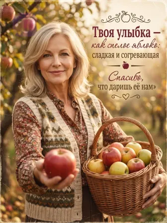 Улыбка — спелое яблоко