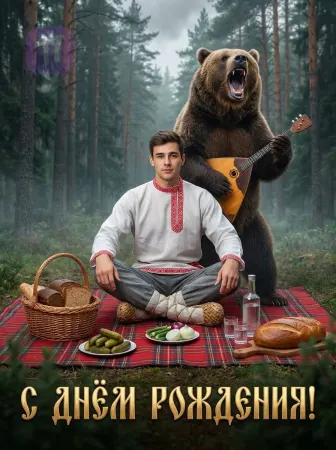 Мужик с медведем