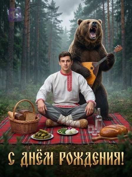 Мужик с медведем
