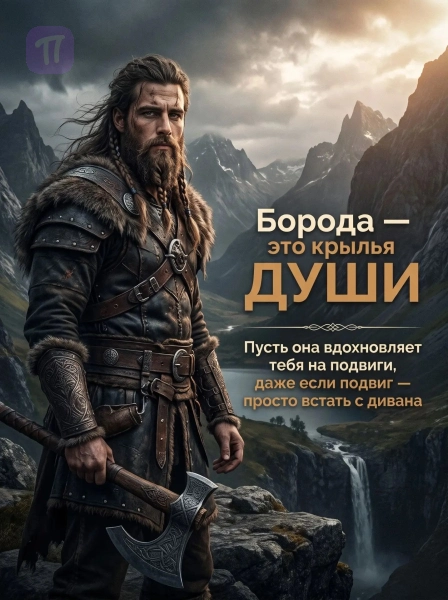 Эпический бородатый викинг