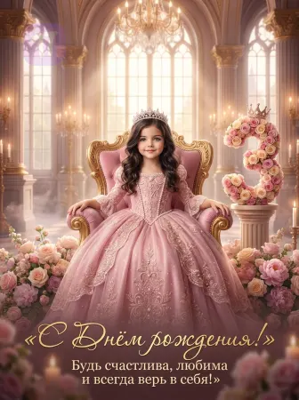 Принцесса в розовом платье