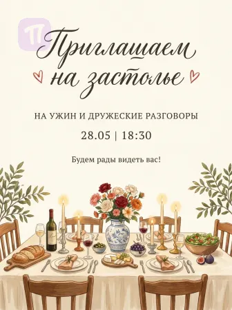 Уютный вечер за столом