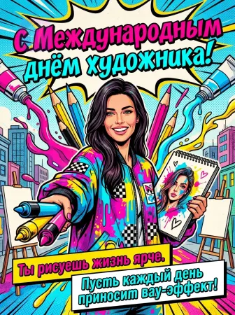 Художница неоновых миров