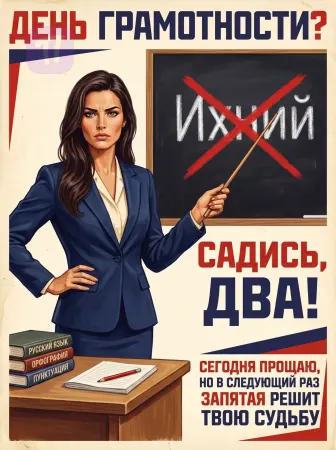 Строгий урок грамотности