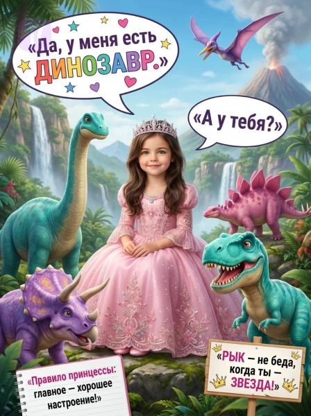 Принцесса с динозаврами