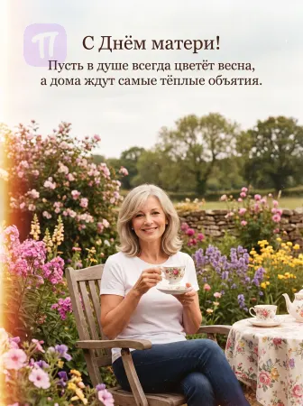 Весеннее чаепитие в саду