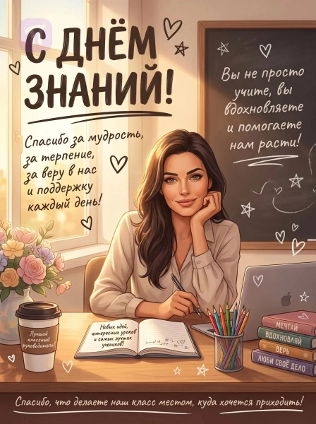 Тёплое поздравление учителю