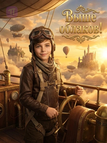 Мальчик на воздушном корабле