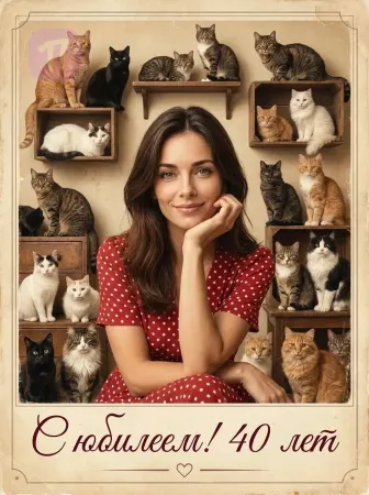 Винтажная кошачья королева