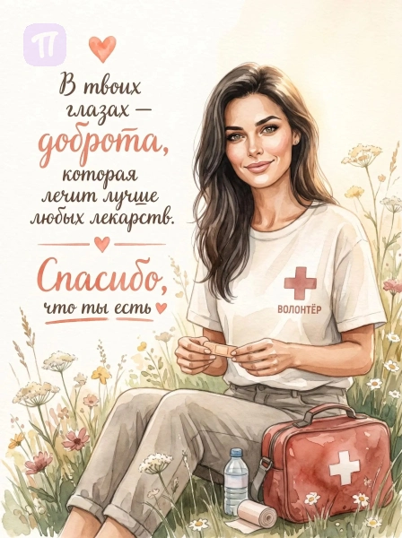 Добрая помощь волонтёра