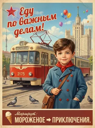 Мальчик у трамвая