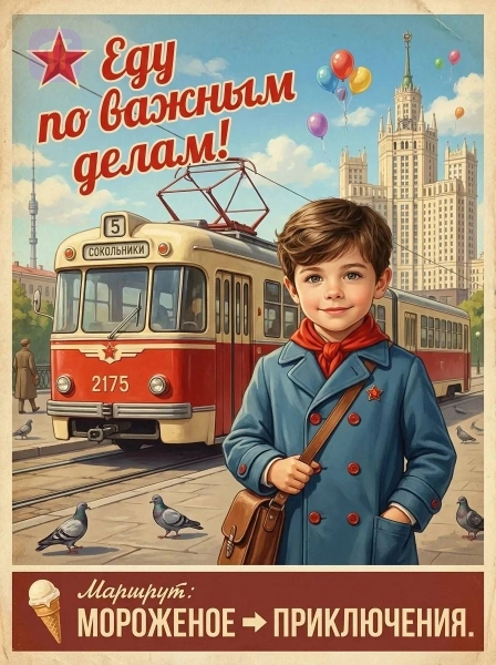 Мальчик у трамвая