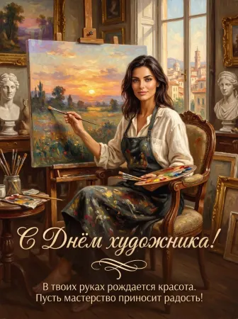 Художница закатного вдохновения