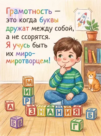 Дружба букв на кубиках