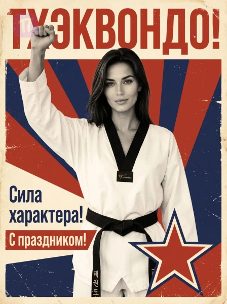 Ретро постер тхэквондо
