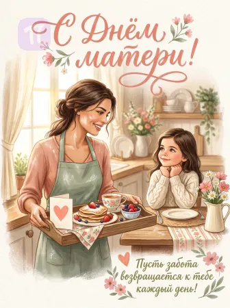 Теплое семейное утро