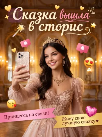 Принцесса делает селфи