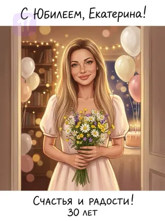 Любимая с полевыми цветами