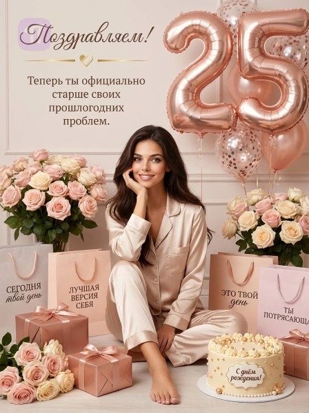 Красотка с шарами