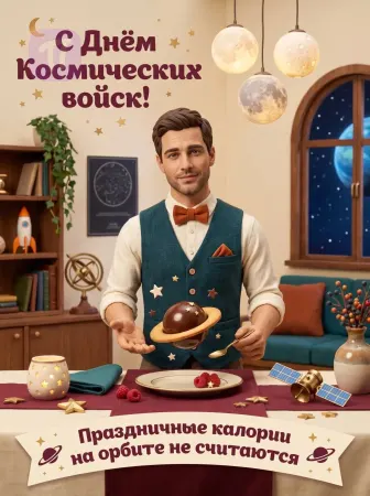 Космический шоколадный десерт